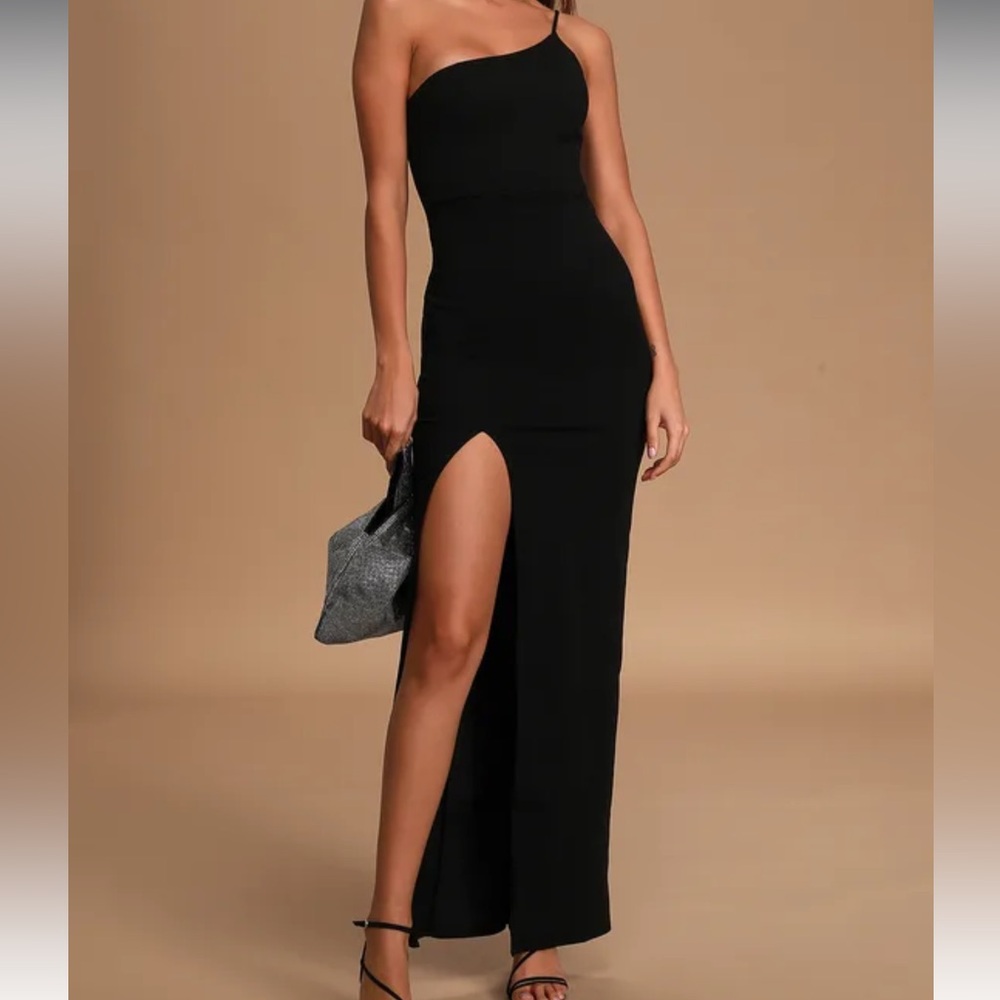 Lulus Black One-Shoulder Dress